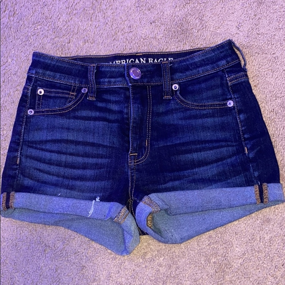 high waisted jean shorts